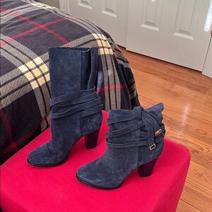Jimmy Choo Dark Blue Suede Ankle Boots